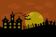background halloween cemetery