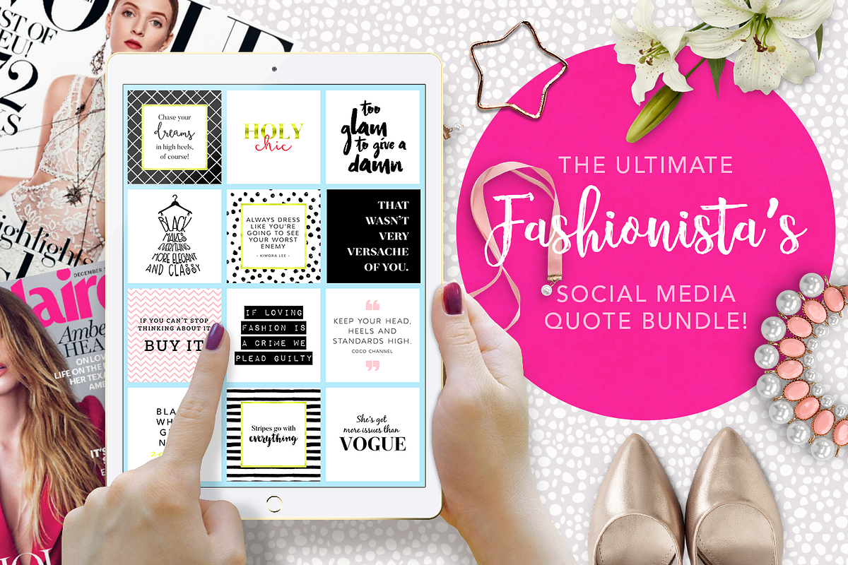 Ultimate Fashionista's Quotes Bundle in Instagram Templates - product preview 8