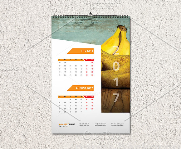 Wall Calendar 2017 V2 in Stationery Templates - product preview 4