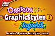 Cartoon Graphic Styles and Logo Kit
