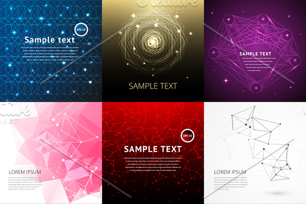 Abstract background set vector