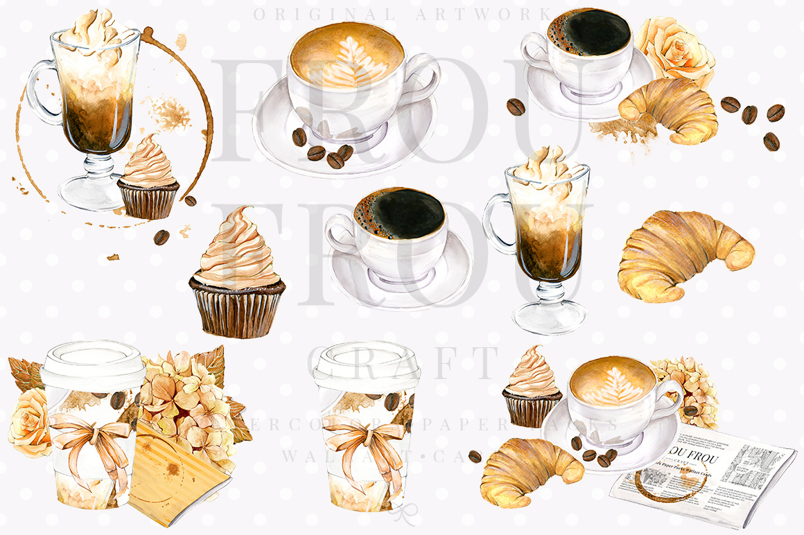 Download Coffee Watercolor Clipart | Creative Daddy