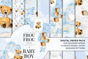 Watercolor Baby Boy Paper Pack