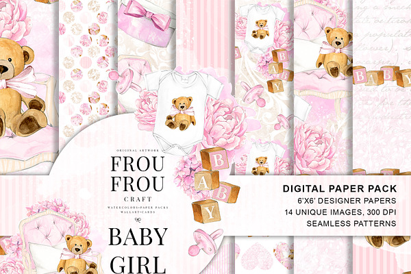 Pink Baby Girl Pregnancy Paper Pack