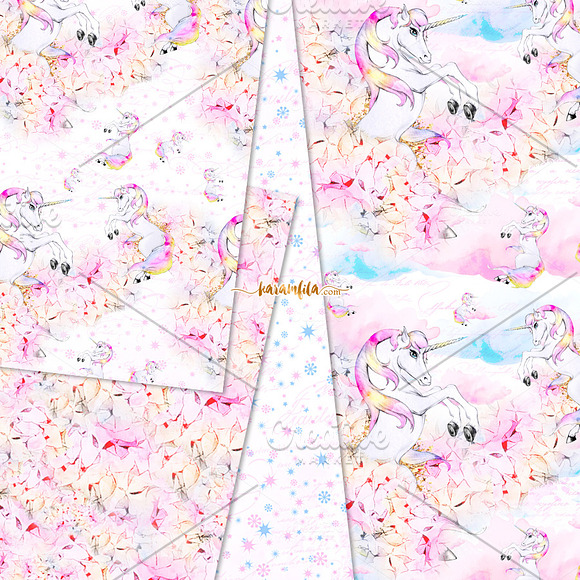 Unicorn Seamless Patterns in Patterns - product preview 1