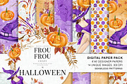 Watercolor Halloween Paper Pack