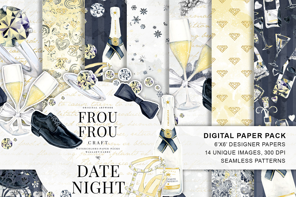 Valentine Date Nigh Designer Papers in Patterns - product preview 8