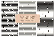Winding Seamless Patterns. Set 5