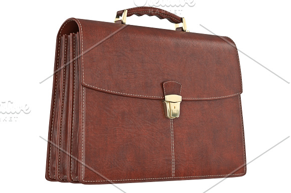 Briefcase classic brown set in Objects - product preview 1