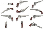 Gun cowboy revolver set