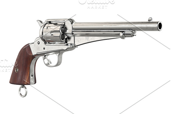 Gun cowboy revolver set in Objects - product preview 3