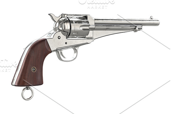 Gun cowboy revolver set in Objects - product preview 4
