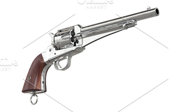 Gun cowboy revolver set in Objects - product preview 6