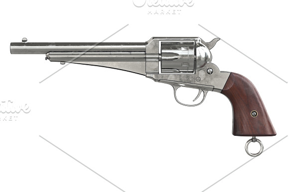 Gun cowboy revolver set in Objects - product preview 8