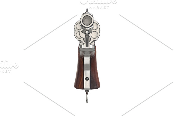 Gun cowboy revolver set in Objects - product preview 10