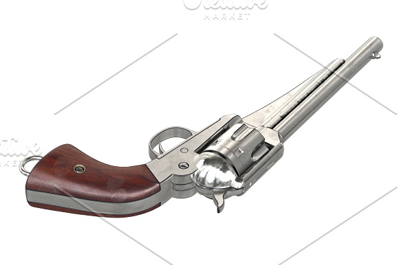 Gun cowboy revolver set in Objects - product preview 12