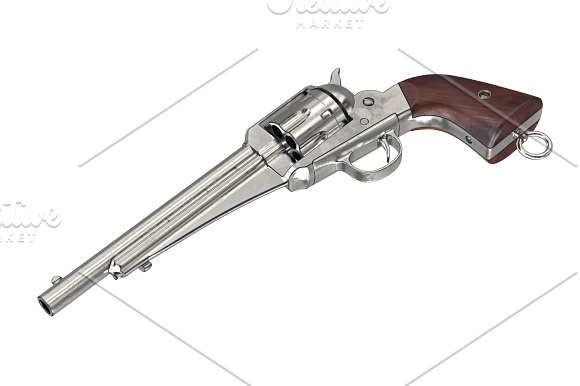 Gun cowboy revolver set in Objects - product preview 13
