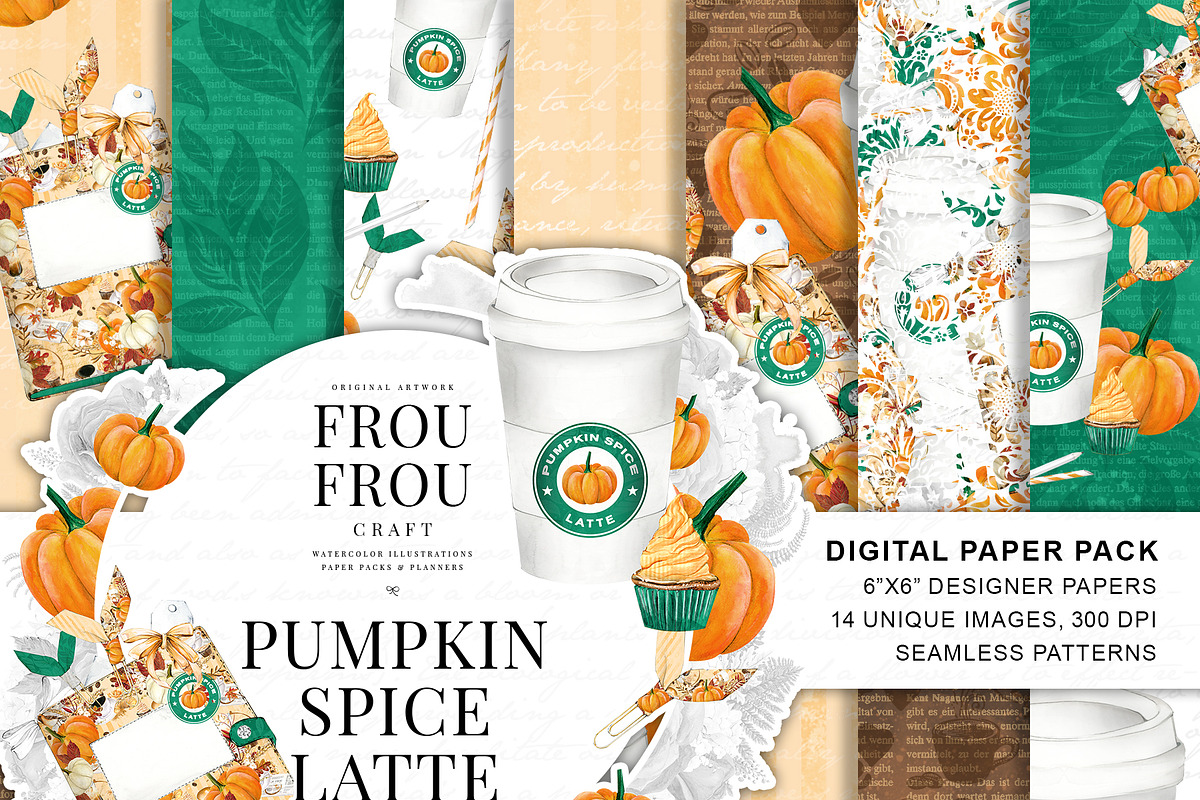 Coffee Paper Pack Pumpkin Spice in Patterns - product preview 8
