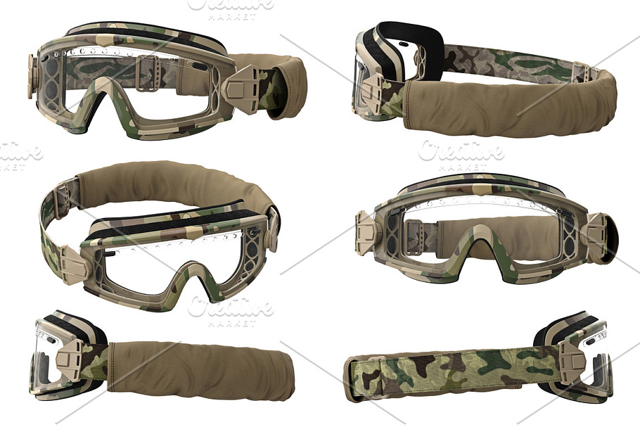 Military goggles, set in Objects - product preview 8