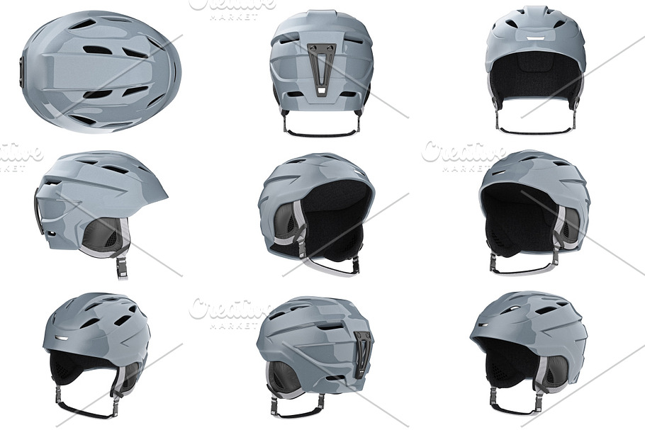 Helmet ski set in Objects - product preview 8