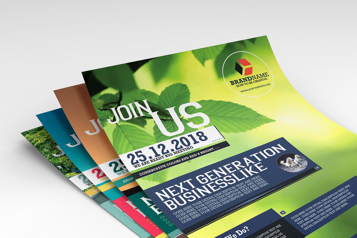 Business Flyers 5 Colors Variation in Flyer Templates - product preview 8