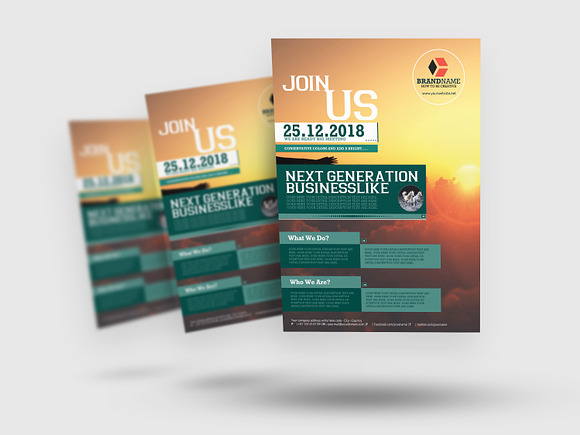 Business Flyers 5 Colors Variation in Flyer Templates - product preview 4