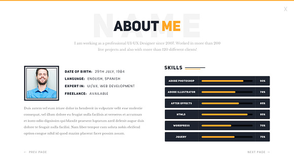 Phantom-Resume/CV/Portfolio Template in Bootstrap Themes - product preview 2