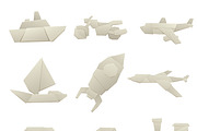Origami paper transport vector