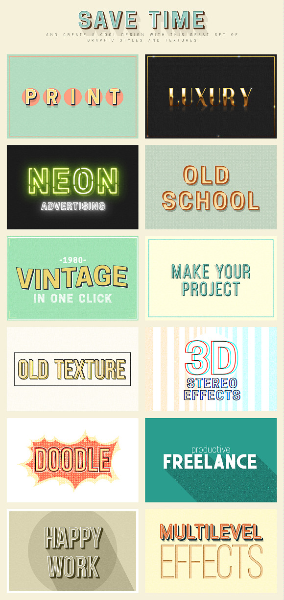 Retro Graphic Styles in Photoshop Layer Styles - product preview 11