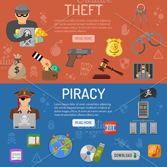 Crime and Punishment Flat Icons in Illustrations - product preview 4