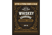 Baroque card for whiskey