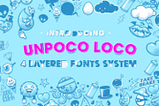 Unpoco Loco™ - 4 Layered Fonts