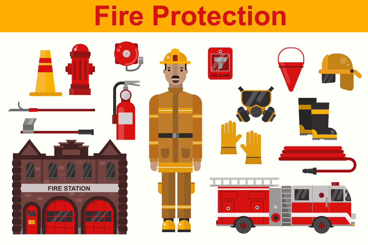 Fireman and firefighter protection  in Objects - product preview 8