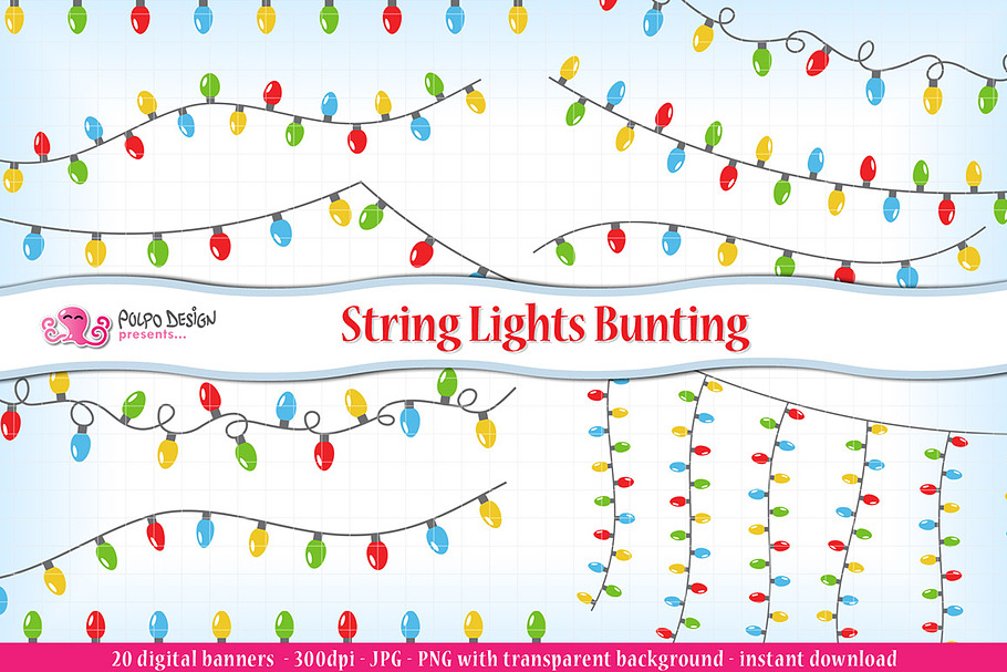 String Lights clipart in Objects - product preview 8