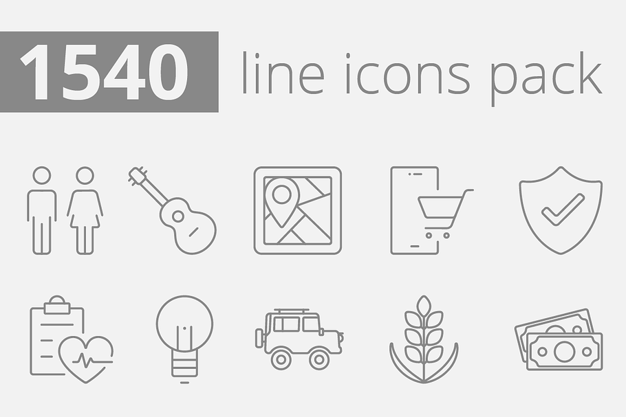 1540 vector line icons pack. in Easter Icons - product preview 8
