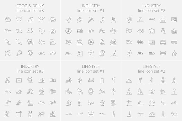 1540 vector line icons pack. in Easter Icons - product preview 5