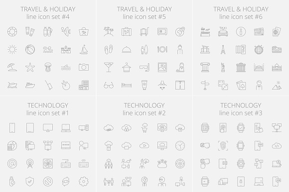 1540 vector line icons pack. in Easter Icons - product preview 11