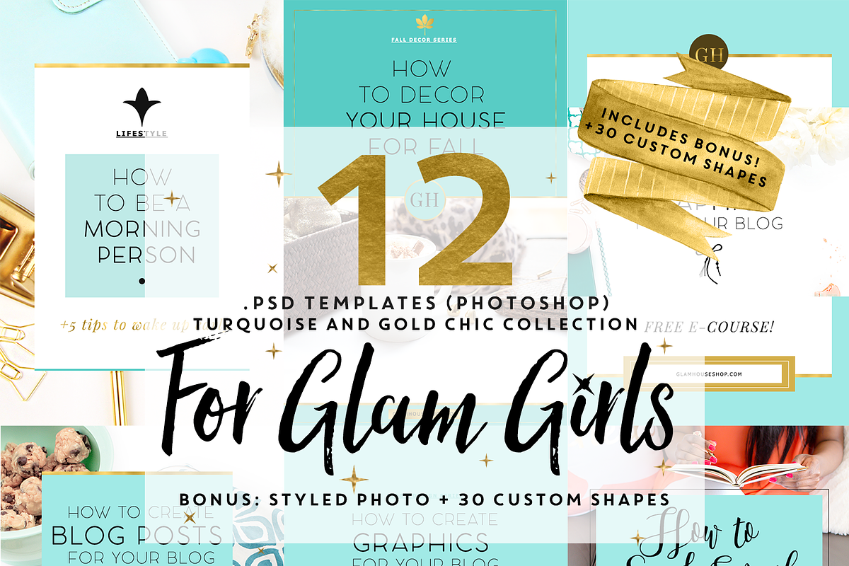 12 TEMPLATES FOR GLAM GIRLS in Social Media Templates - product preview 8