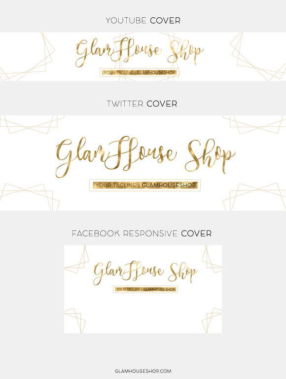 12 TEMPLATES FOR GLAM GIRLS in Social Media Templates - product preview 1