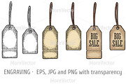 Set hanging tag sticker BIG SALE