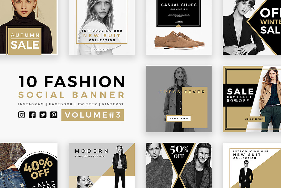 Fashion Social Banner Pack 3 in Instagram Templates - product preview 8