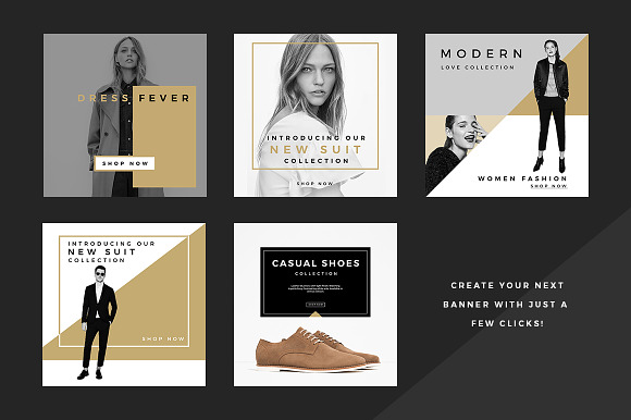 Fashion Social Banner Pack 3 in Instagram Templates - product preview 3