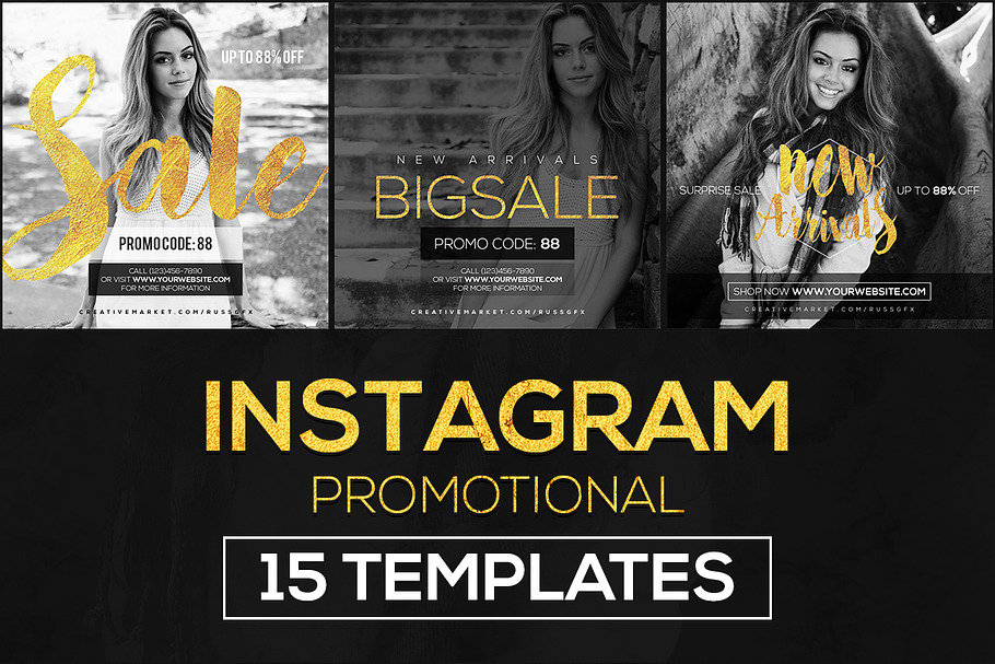 15 Instagram Templates vol.9: Promo in Instagram Templates - product preview 8