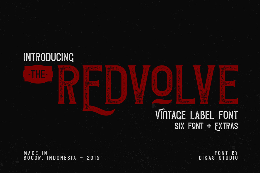 Redvolve Typeface - 6 Fonts + Extras in Display Fonts - product preview 8