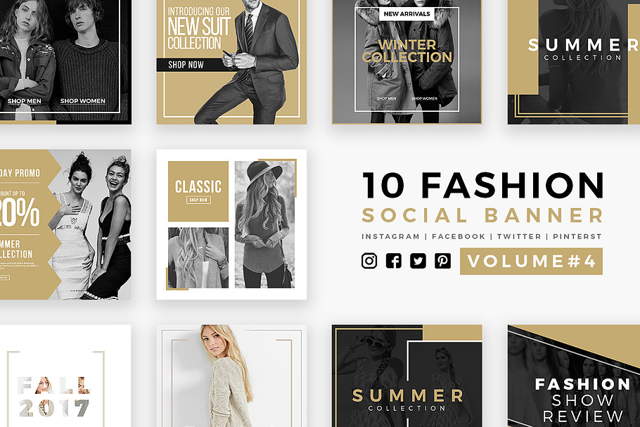 Fashion Social Banner Pack 4 in Instagram Templates - product preview 8