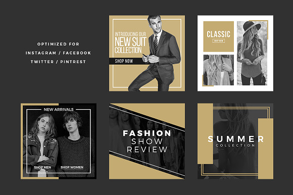 Fashion Social Banner Pack 4 in Instagram Templates - product preview 2