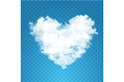 Realistic vector cloud heart