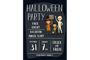 Halloween party poster design