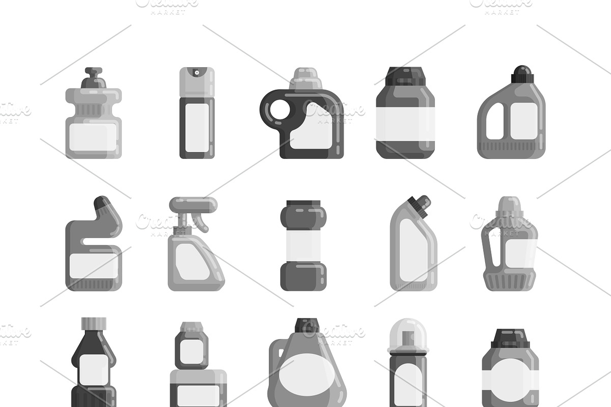House hold bottle template vector in Illustrations - product preview 8