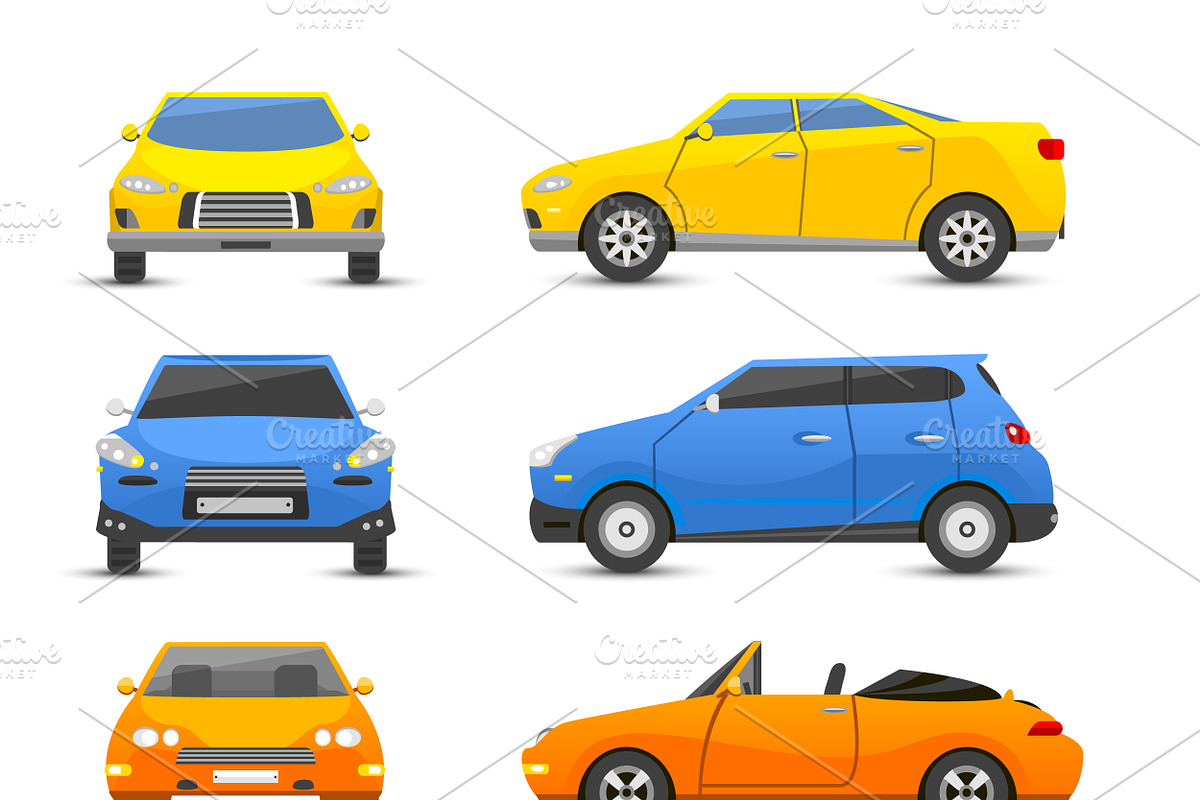 Different car vehicle type vector in Illustrations - product preview 8